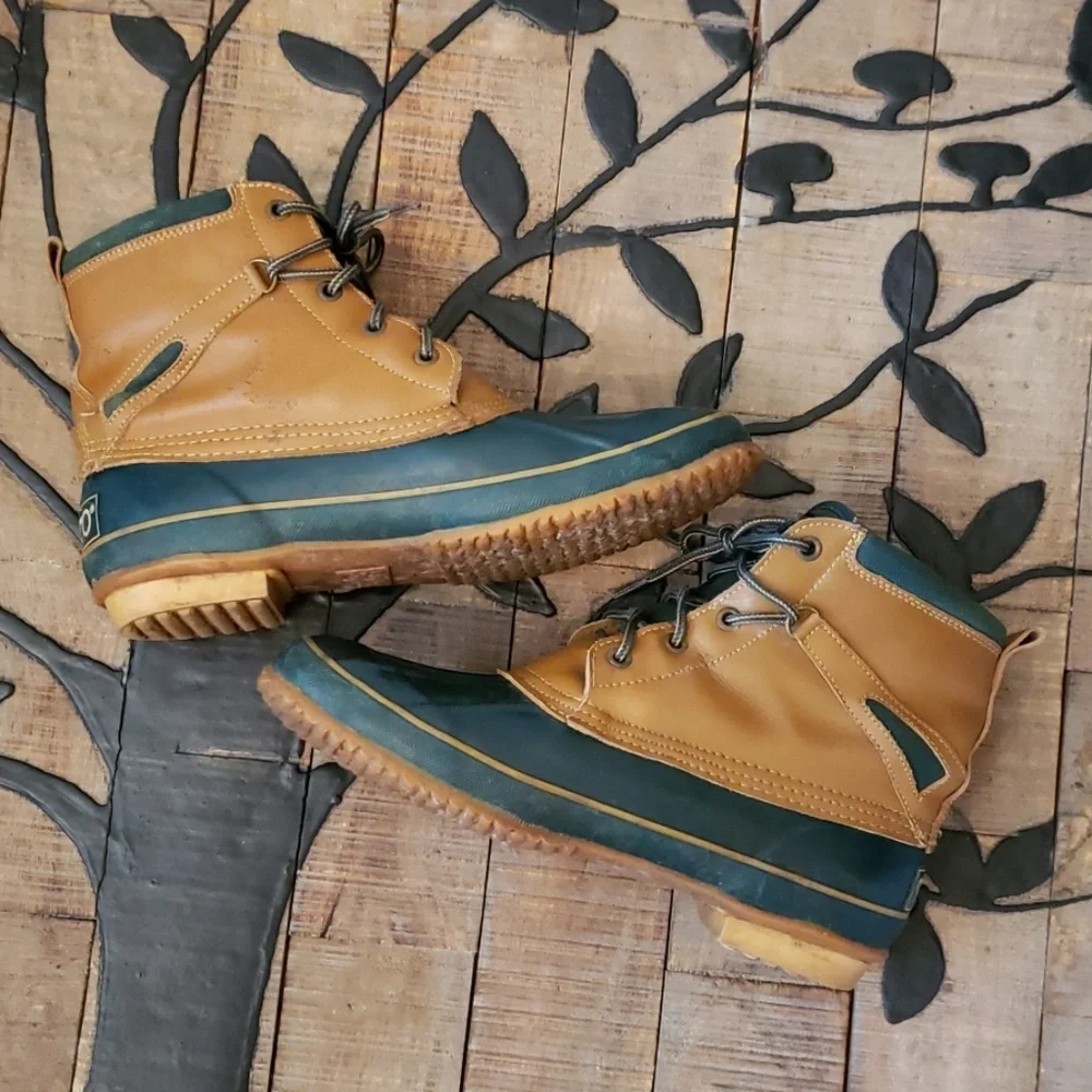 Vintage Duck Style Sporto Thermolite Steel Shank Boots Size 10